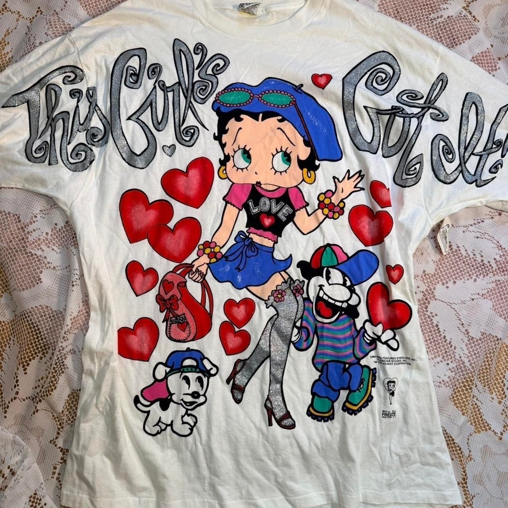 Vintage Betty Boop Single Stitch T-shirt - Picture 2 of 7